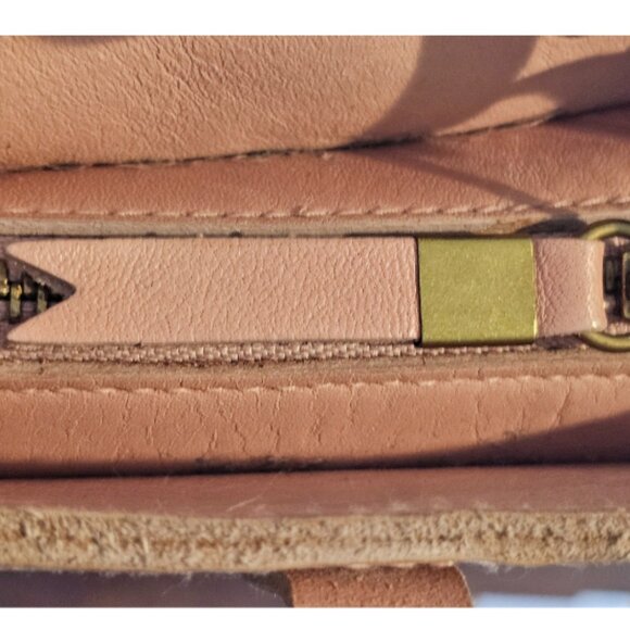 Madewell Small Blush Pink Transport Tote zip top shoulder bag & cross body strap - Picture 8 of 11